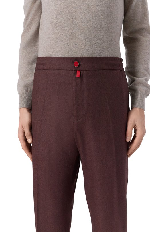 Шерстяные брюки Kiton UPLACRK0171H03 Бордовый  UPLACRK0171H03 Фото 5
