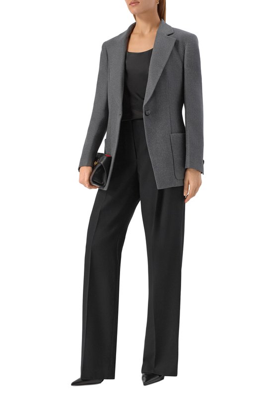 Шелковый жакет Giorgio Armani GW001905/TE16707 Серый  GW001905/TE16707 Фото 2