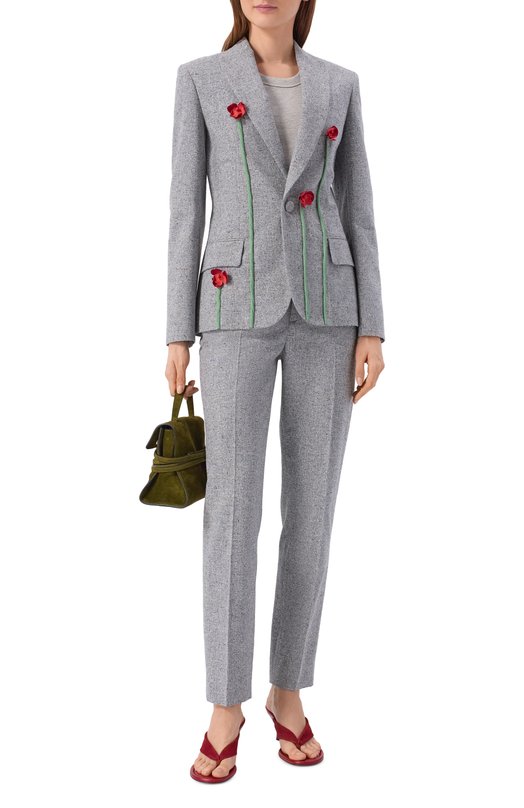 Твидовый жакет Moschino A0512/0414 Серый  A0512/0414 Фото 2