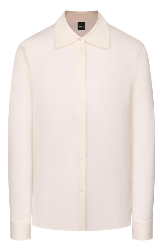 Шелковая рубашка BOSS 50557203 Кремовый 50557203