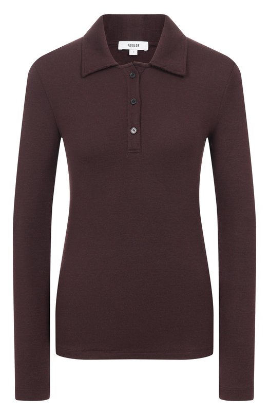 Поло из лиоцелла Amos Agolde A73951873 Коричневый A73951873