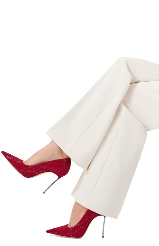 Комбинированные туфли Liberty Blade Casadei 1F940X100M/C2836 Красный  1F940X100M/C2836 Фото 2