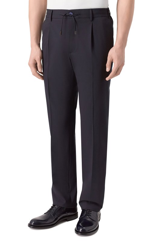 Шерстяные брюки Stefano Ricci M1T5100153/WEA02U Синий  M1T5100153/WEA02U Фото 3