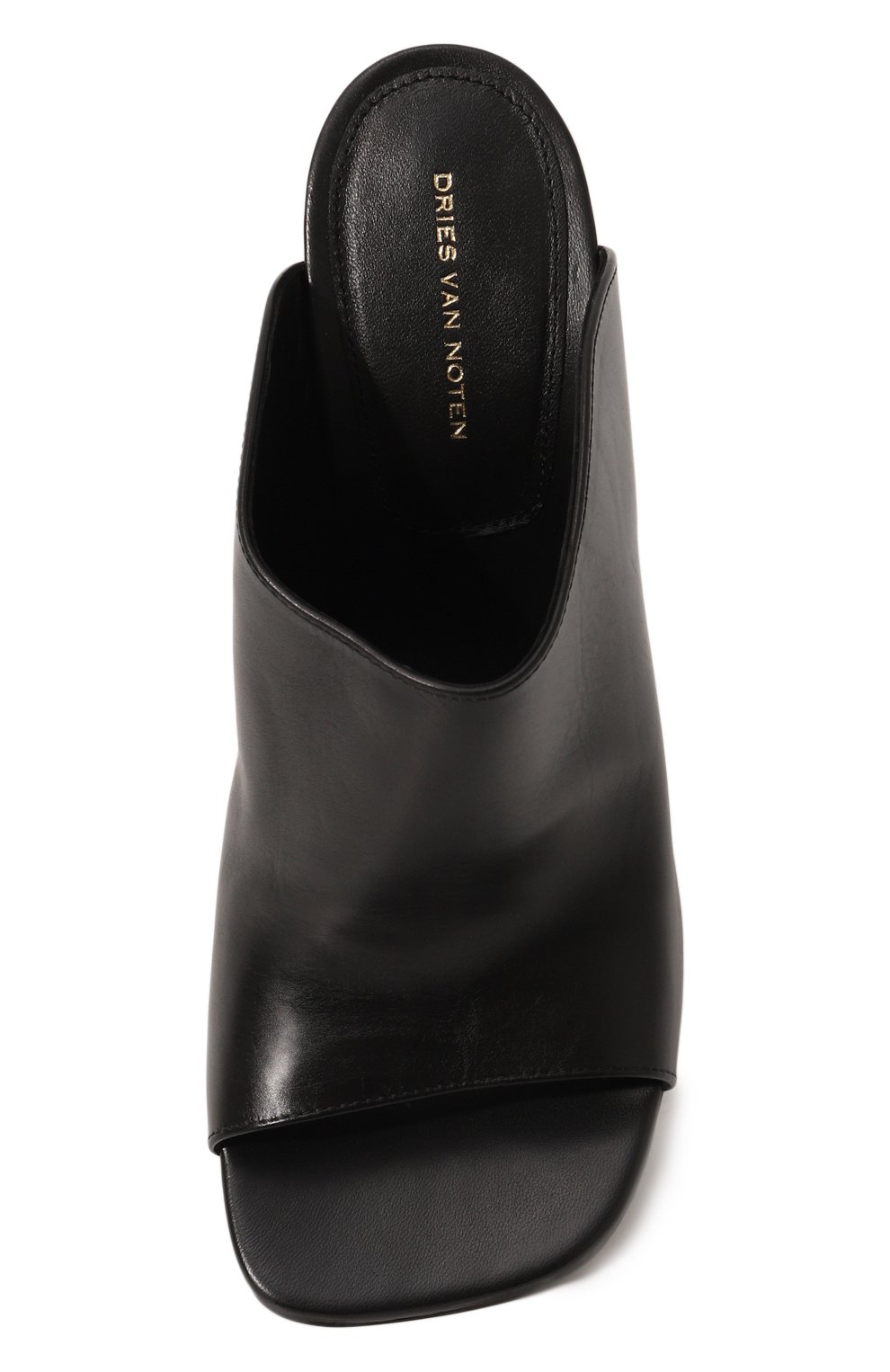 Кожаные мюли DRIES VAN NOTEN черного цвета по цене 74850 руб., арт. WW232-674, фото 6 Кожаные мюли DRIES VAN NOTEN, арт. WW232-674, фото 6