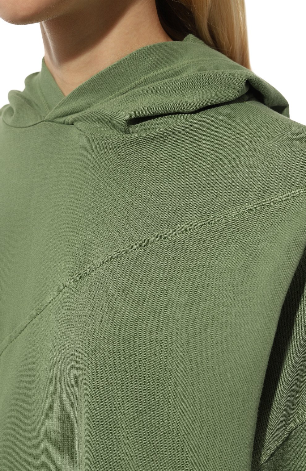 Хлопковое худи DEHA хаки цвета по цене 12250 руб., арт. D83112, фото 5 Хлопковое худи DEHA, арт. D83112, фото 5