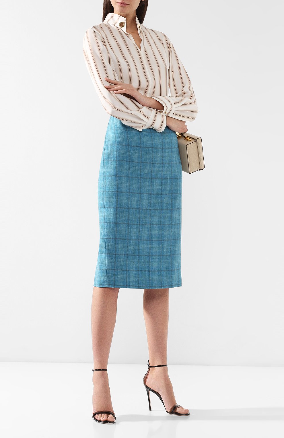 Юбка из смеси кашемира и шелка KITON, арт. D19209K06R08, фото 2