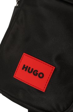 Мужская текстильная сумка HUGO черного цвета, арт. 50492746 | Фото 3 (Материал сплава: Проставлено; Размер: mini; Ремень/цепочка: На ремешке; Драгоценные камни: Прос�тавлено)
