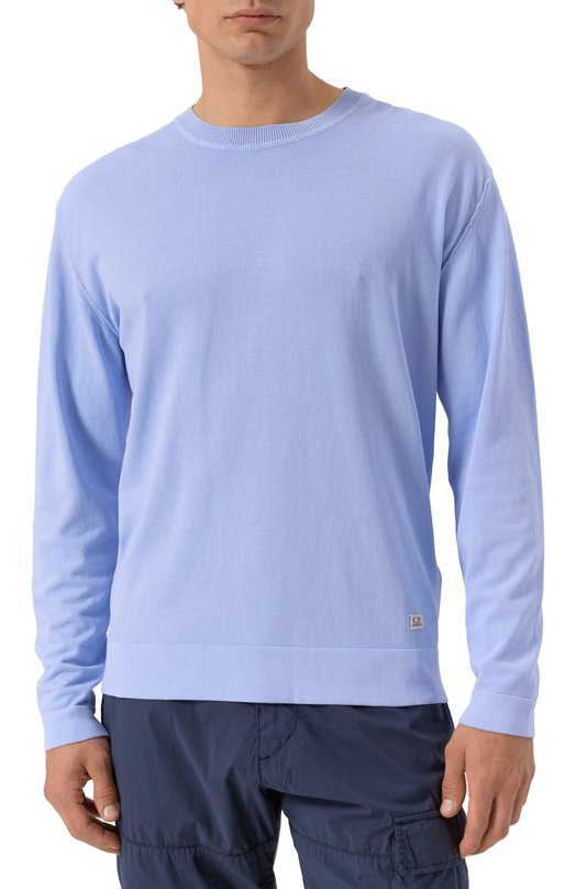 Хлопковый джемпер C.P. Company 18CMKN089A0063230 Голубой  18CMKN089A0063230 Фото 3
