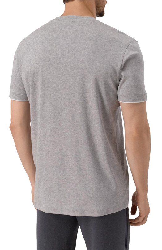 Хлопковая футболка Van Laack VL-PIL0S-F/180031/3XL-6XL Серый  VL-PIL0S-F/180031/3XL-6XL Фото 4