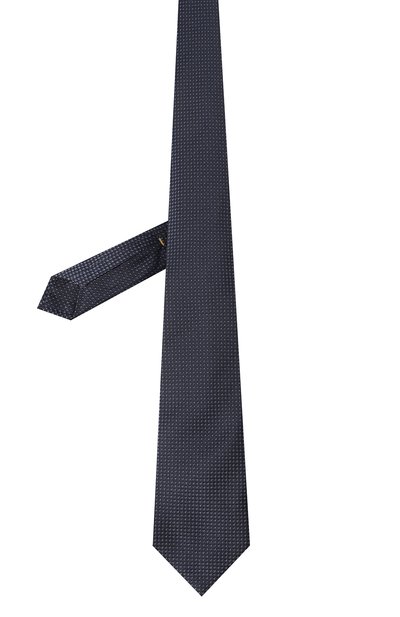 Шелковый галстук CANALI темно-синего цвета по цене 32350 руб., арт. 82/HX03697, фото 3 Шелковый галстук CANALI, арт. 82/HX03697, фото 3