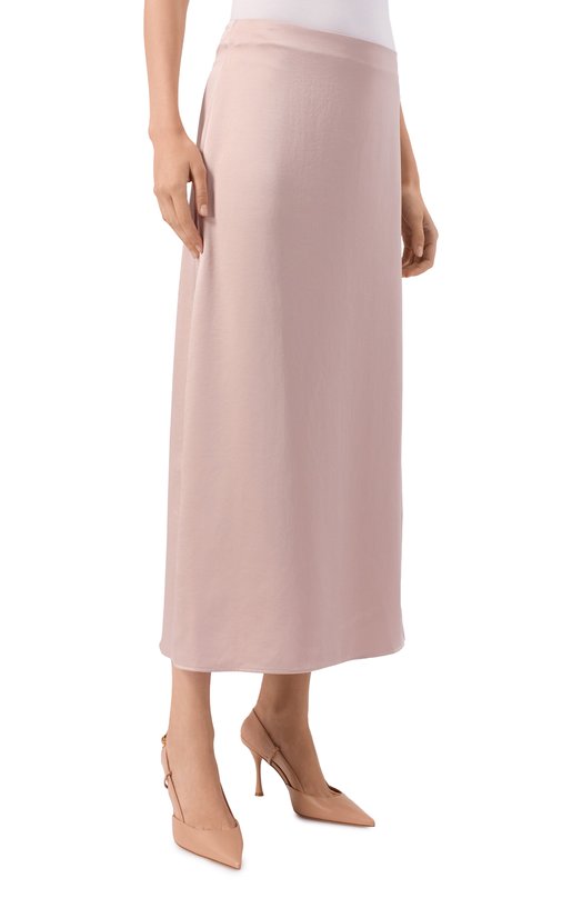 Атласная юбка Weekend Max Mara ANGEL0 Розовый  ANGEL0 Фото 3