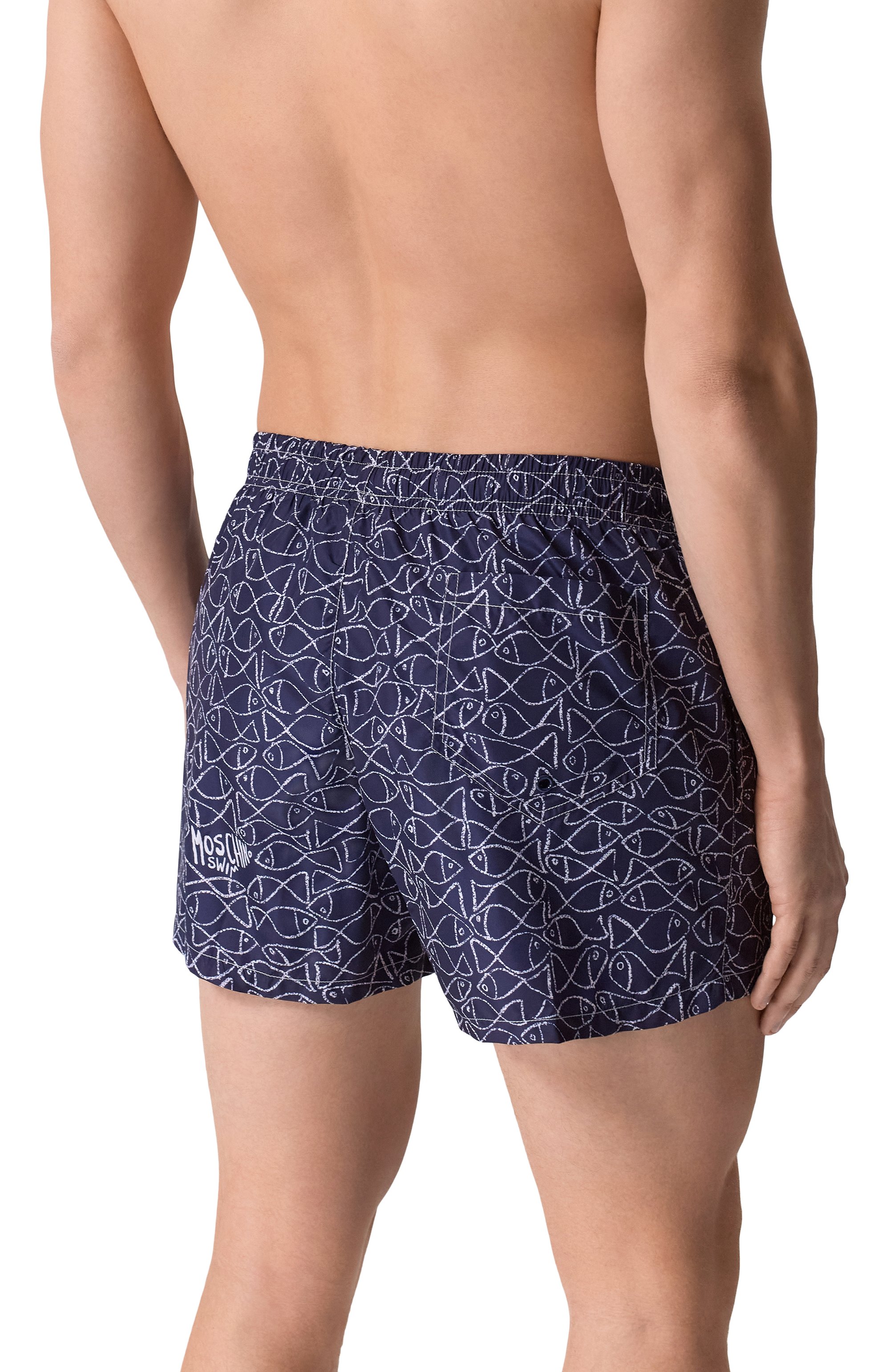 Плавки-шорты MOSCHINO темно-синего цвета по цене 19950 руб., арт. A4212/9516, фото 3 Плавки-шорты MOSCHINO, арт. A4212/9516, фото 3