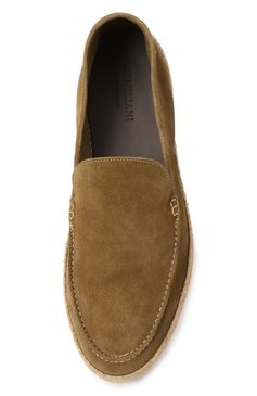 Мужские замшевые лоферы CORNELIANI хаки цвета, арт. 25TM56-2520918 | Фото 6 (Материал внутренний: Натуральная кожа; Нос: Не проставлено; Материал внешний: Натуральная кожа, Замша; Стили: Кэжуэл)