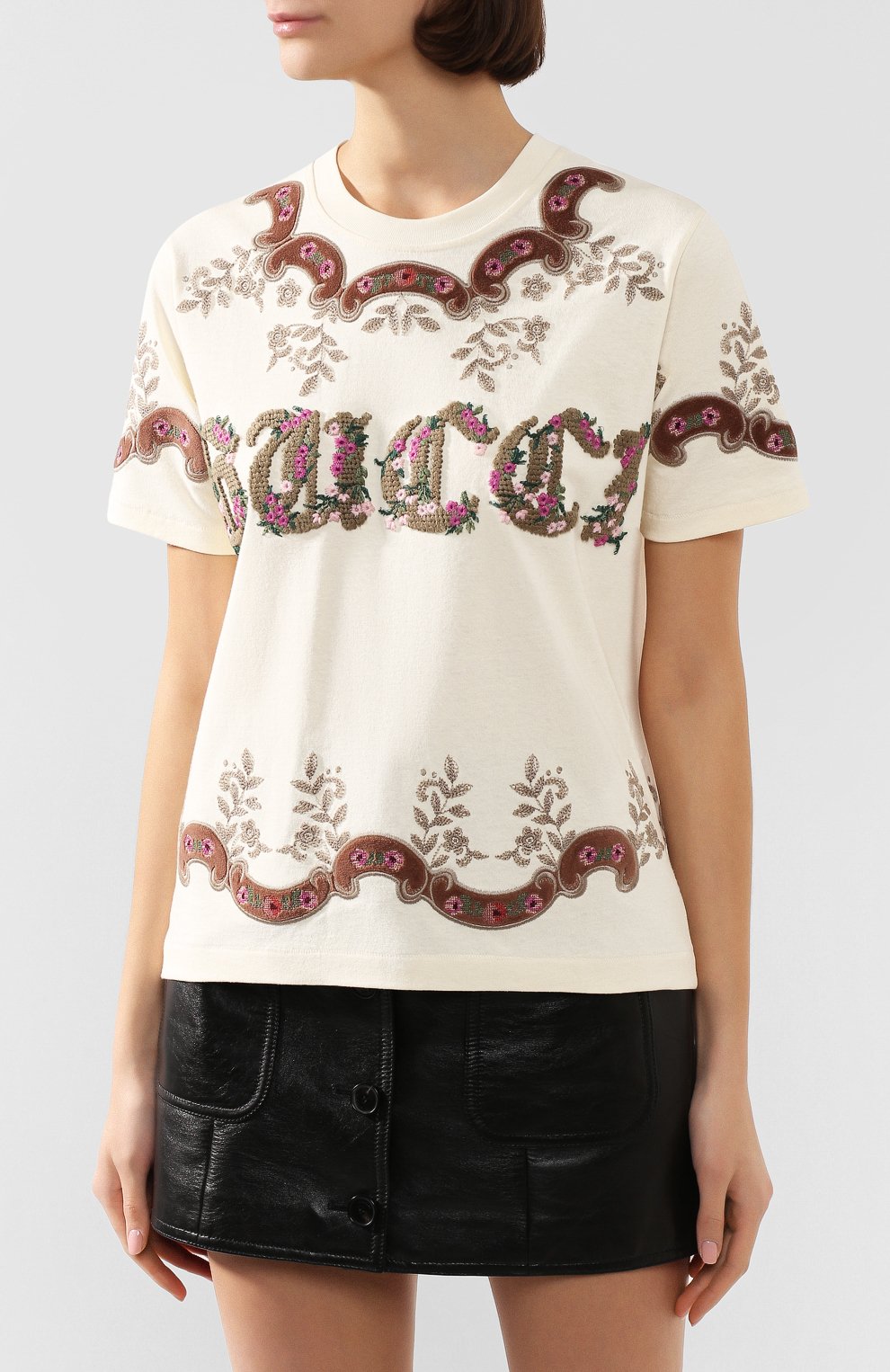 Хлопковая футболка GUCCI белого цвета по цене 79950 руб., арт. 580762/XJBUL, фото 3 Хлопковая футболка GUCCI, арт. 580762/XJBUL, фото 3
