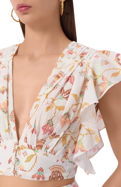 Хлопковый топ POUPETTE ST BARTH, арт. WKKS25DKYYP, фото 5