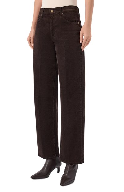 Вельветовые брюки 7 FOR ALL MANKIND темно-коричневого цвета по цене 32950 руб., арт. 7U4N0V64-1LP, фото 3 Вельветовые брюки 7 FOR ALL MANKIND, арт. 7U4N0V64-1LP, фото 3