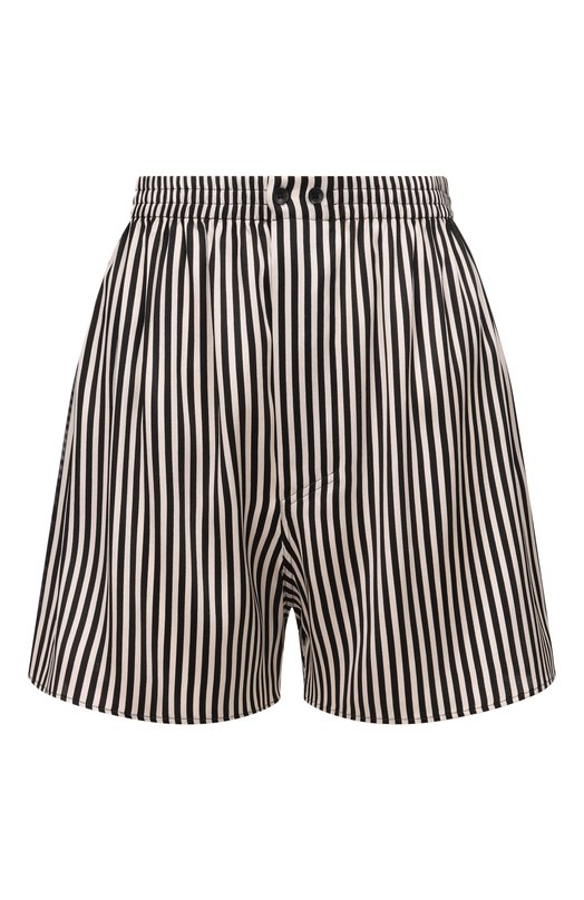 Шелковые шорты Petar Petrov S26TP13 Чёрно-белый S26TP13