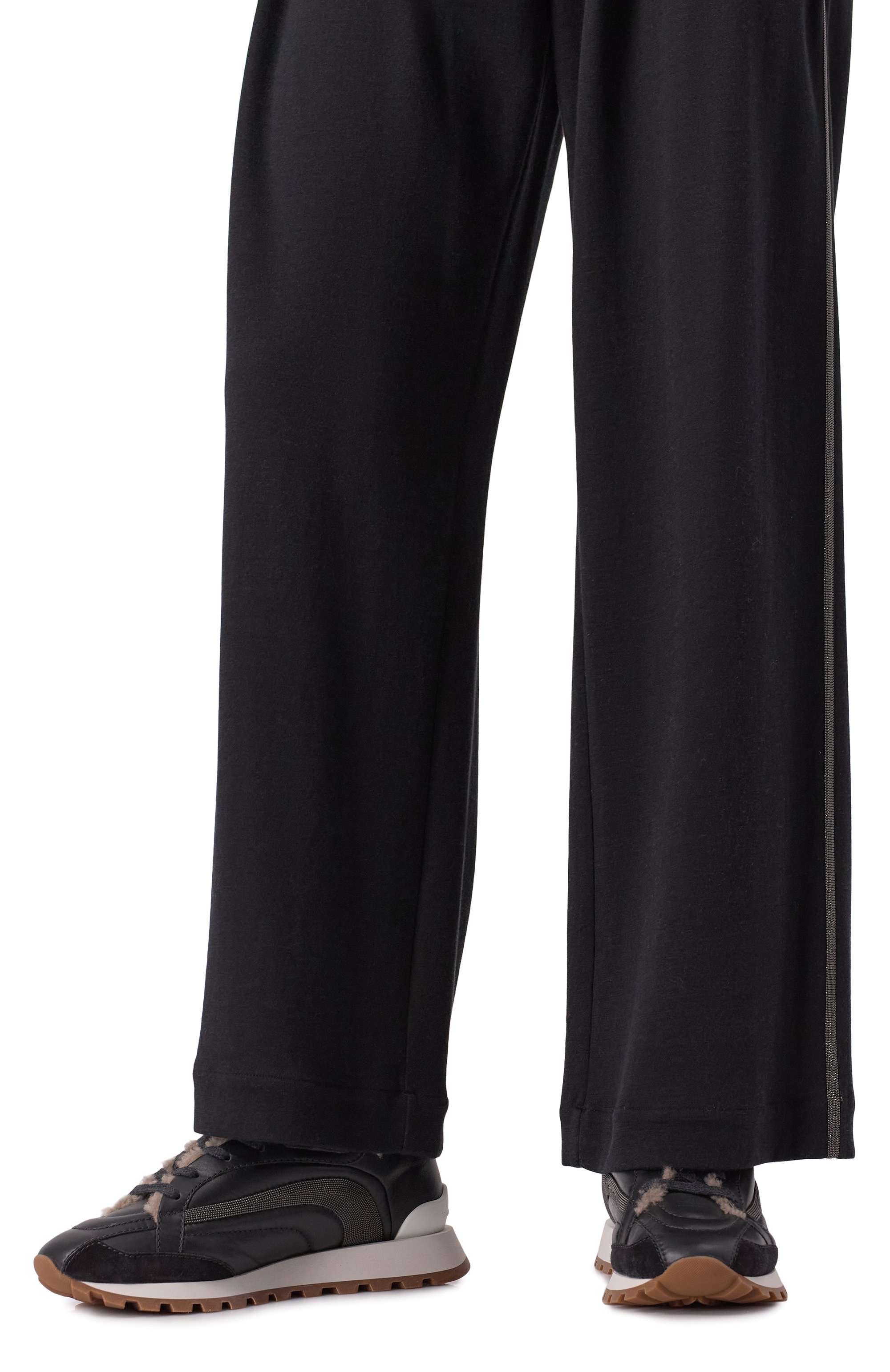 Кожаные кроссовки BRUNELLO CUCINELLI черного цвета по цене 199500 руб., арт. MZSKG2797, фото 3 Кожаные кроссовки BRUNELLO CUCINELLI, арт. MZSKG2797, фото 3