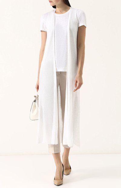 Удлиненный жилет из смеси льна и шелка LORO PIANA, арт. FAI1242, фото 2