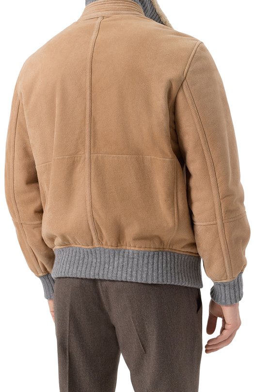 Дубленка из овчины Brunello Cucinelli MPMTU1737 Бежевый  MPMTU1737 Фото 4