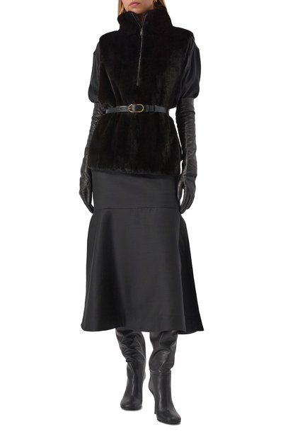Жилет из норки MVST черного цвета по цене 649000 руб., арт. M012/MINK BGL, фото 2 Жилет из норки MVST, арт. M012/MINK BGL, фото 2