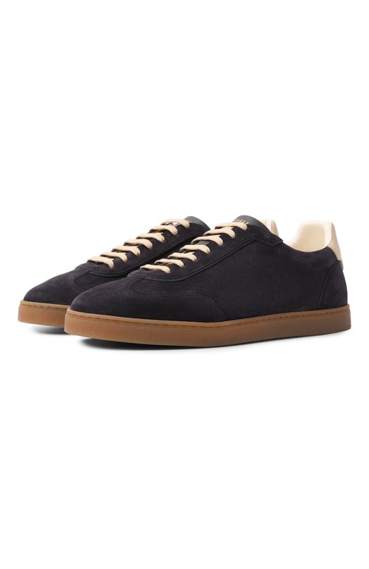 Замшевые кеды Brunello Cucinelli MZUSGGJ336 Синий MZUSGGJ336