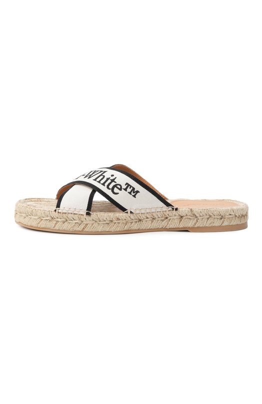 Шлепанцы Criss Cross Off-White 0WIB016S25FAB001 Бежевый  0WIB016S25FAB001 Фото 4