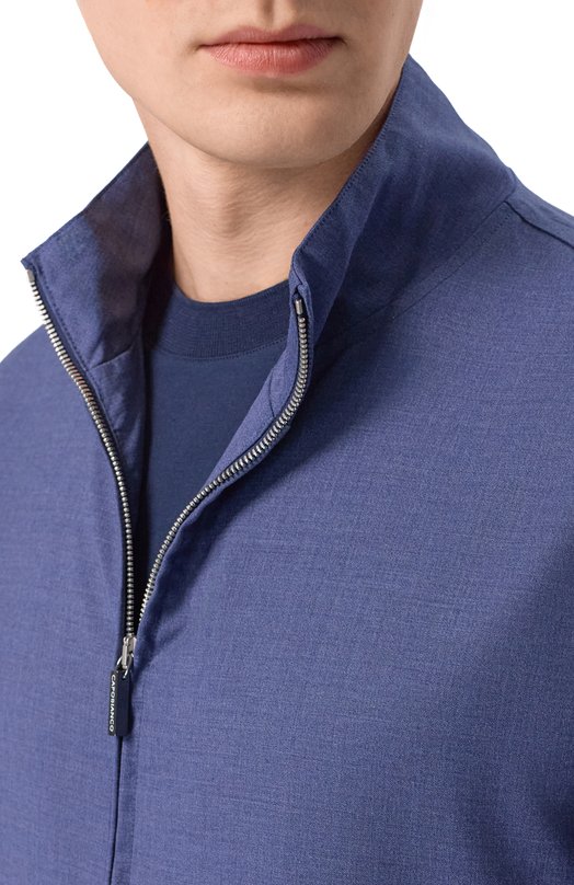 Шерстяной бомбер Capobianco 20M189.FU00. Синий  20M189.FU00. Фото 5