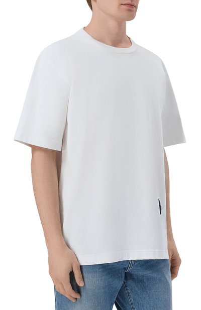 Хлопковая футболка BOTTEGA VENETA белого цвета по цене 84900 руб., арт. 864789/V6F40, фото 3 Хлопковая футболка BOTTEGA VENETA, арт. 864789/V6F40, фото 3