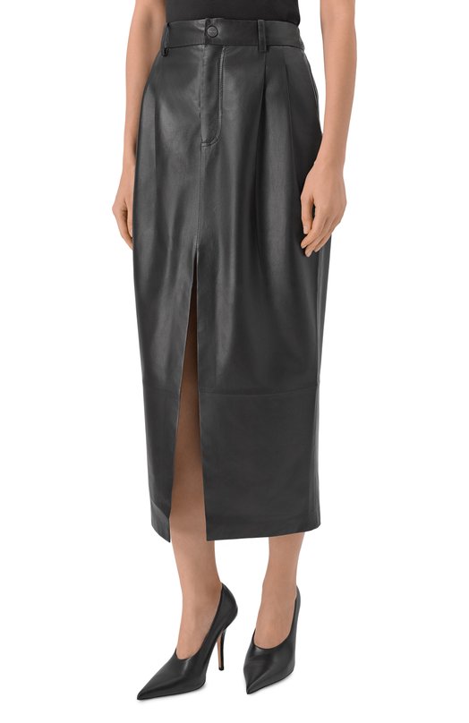 Кожаная юбка Freeage WW25.SK081.LETH.900 Чёрный  WW25.SK081.LETH.900 Фото 3