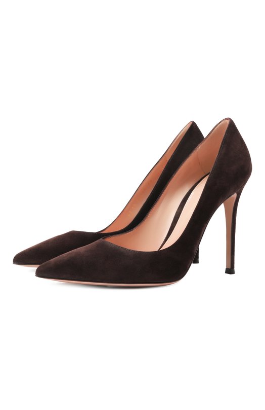 Замшевые туфли Gianvito 105 Gianvito Rossi G28470.15RIC.CAMM0KA Коричневый G28470.15RIC.CAMM0KA