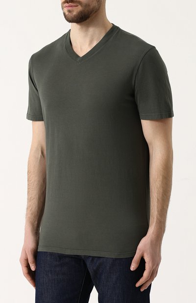 Хлопковая футболка с v-образным вырезом ALTEA, арт. 1855223, фото 3