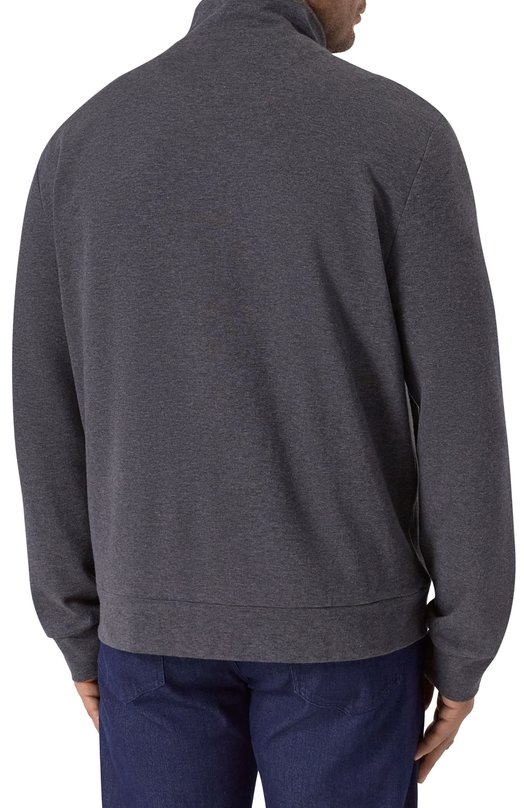 Хлопковая толстовка Canali T0854UB/MJ02137 Серый  T0854UB/MJ02137 Фото 4