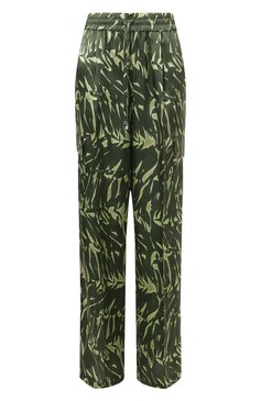 Женские шелковые брюки-карго KITON зеленого цвета, арт. D57114K0978C | Фото 1 (Длина (брюки, джинсы): Удлиненные; Материал внешний: Шелк; Женское Кросс-КТ: Брюки-одежда; Силуэт Ж (брюки и джинсы): Прямые; Материал сплава: Проставлено; Драгоценные камни: Проставлено; Стили: Кэжуэл)