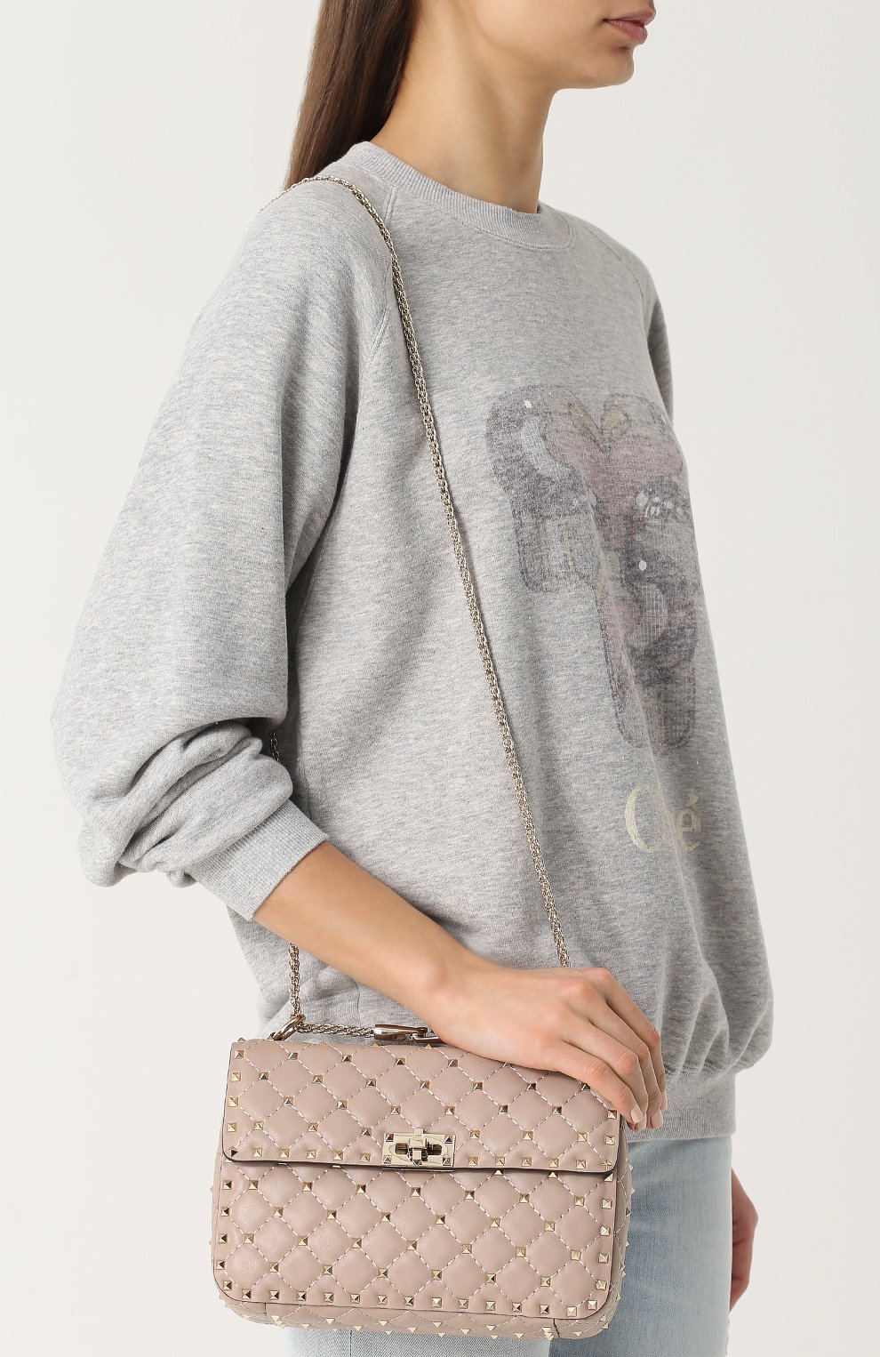Сумка rockstud spike medium c металлическими шипами VALENTINO, арт. MW2B0122/NAP, фото 5