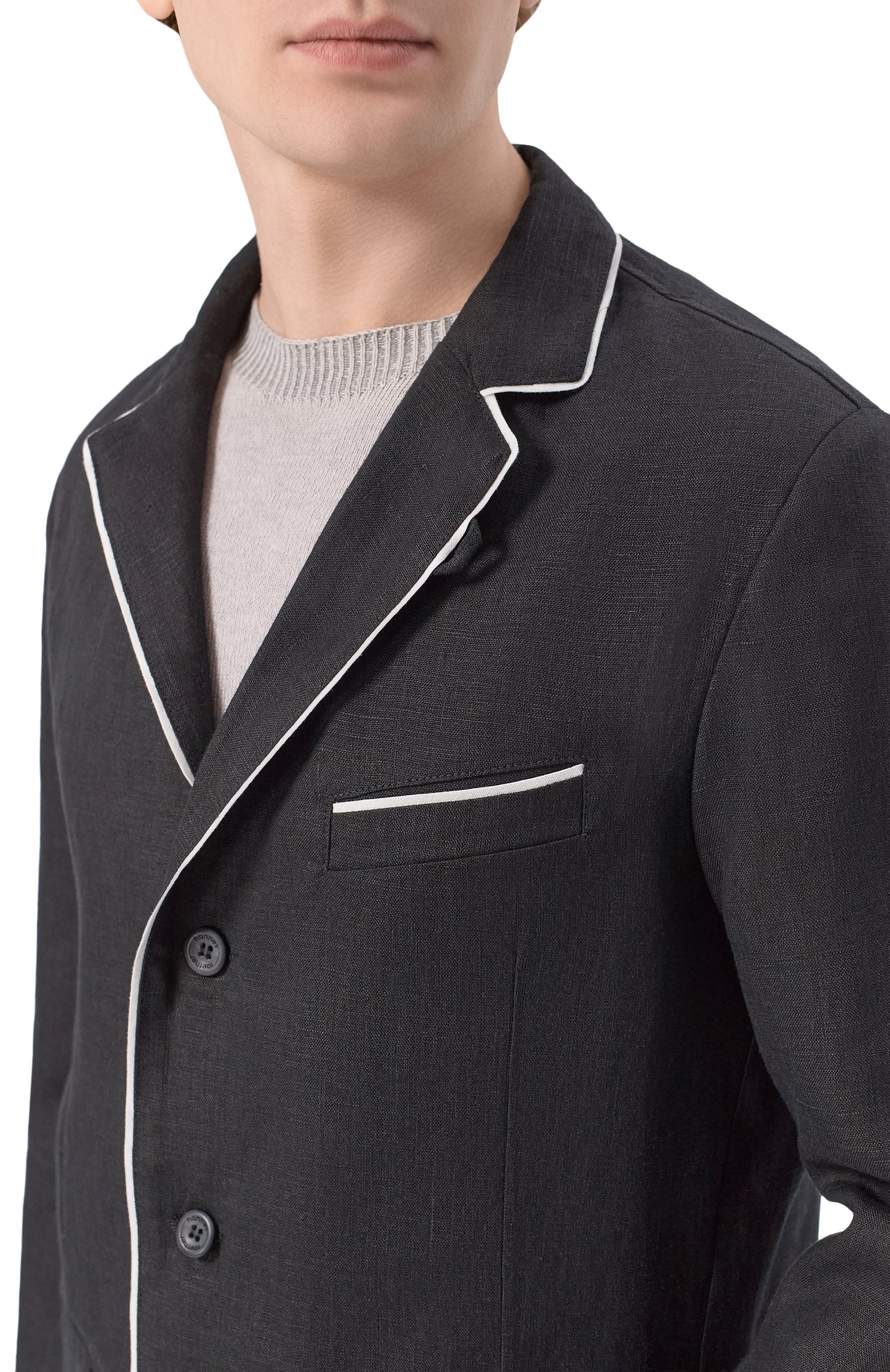 Льняной пиджак HANNES ROETHER, арт. LED32GER.602, фото 5