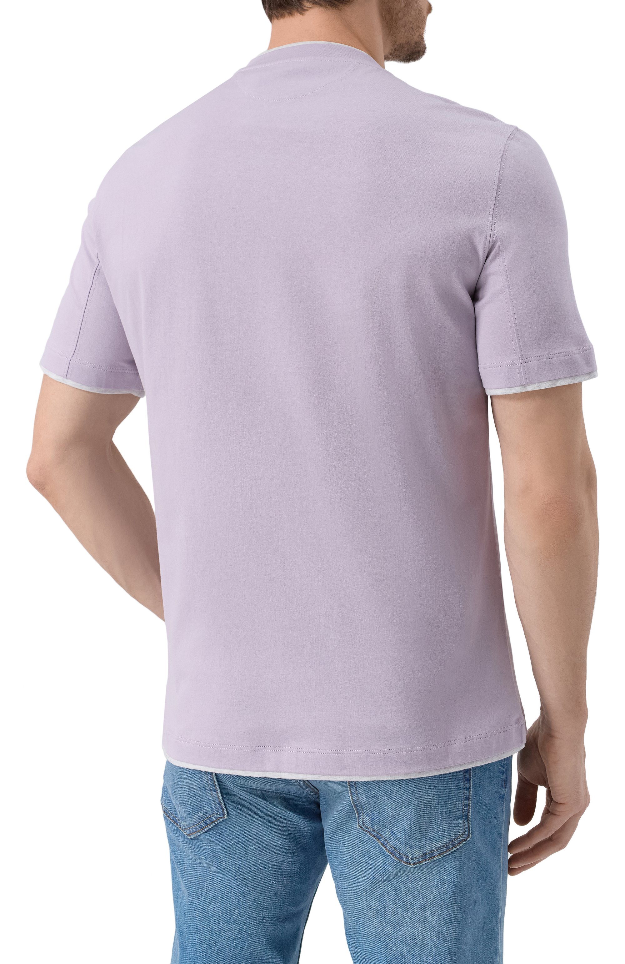 Хлопковая футболка BRUNELLO CUCINELLI, арт. M0B137427, фото 4