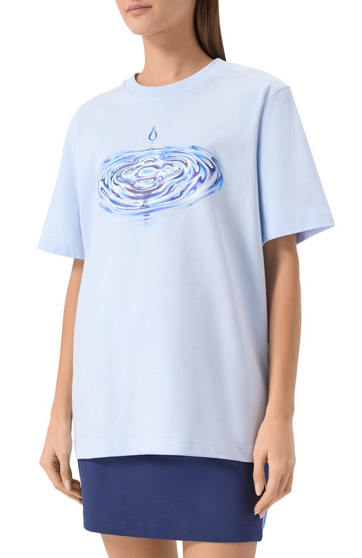 Хлопковая футболка Casablanca M-SP26-JTS-001-05 Голубой  M-SP26-JTS-001-05 Фото 3