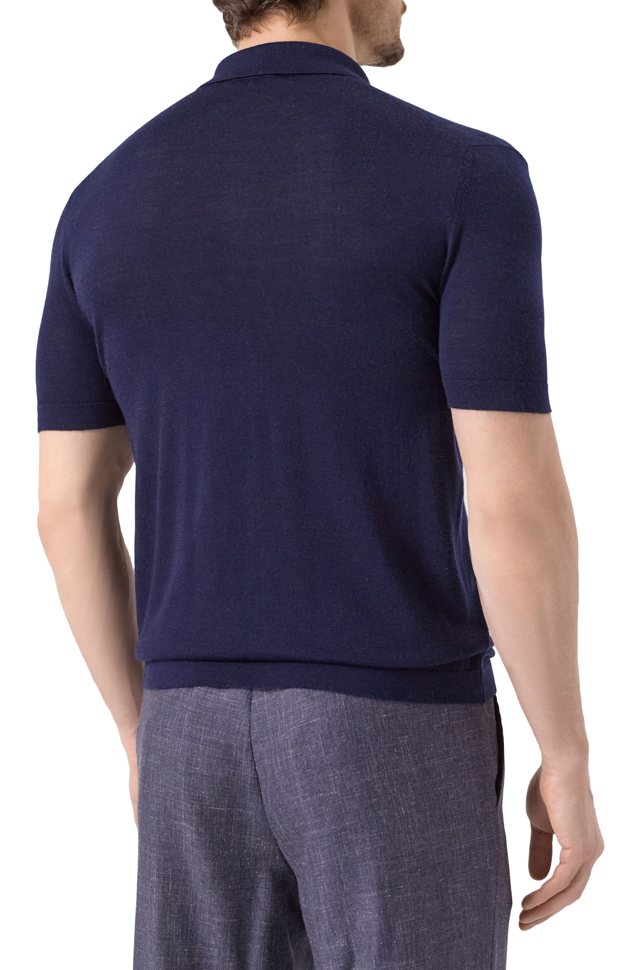 Поло из шерсти и шелка KNT, арт. UMM059201, фото 4