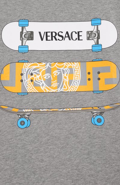 Хлопковая футболка VERSACE, арт. 1018293/1A13086/8A-14A, фото 3