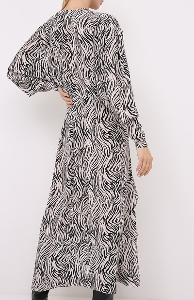 Шелковое платье ISABEL MARANT черно-белого цвета по цене 179000 руб., арт. R01783-20A026I/BLAINEA, фото 4 Шелковое платье ISABEL MARANT, арт. R01783-20A026I/BLAINEA, фото 4