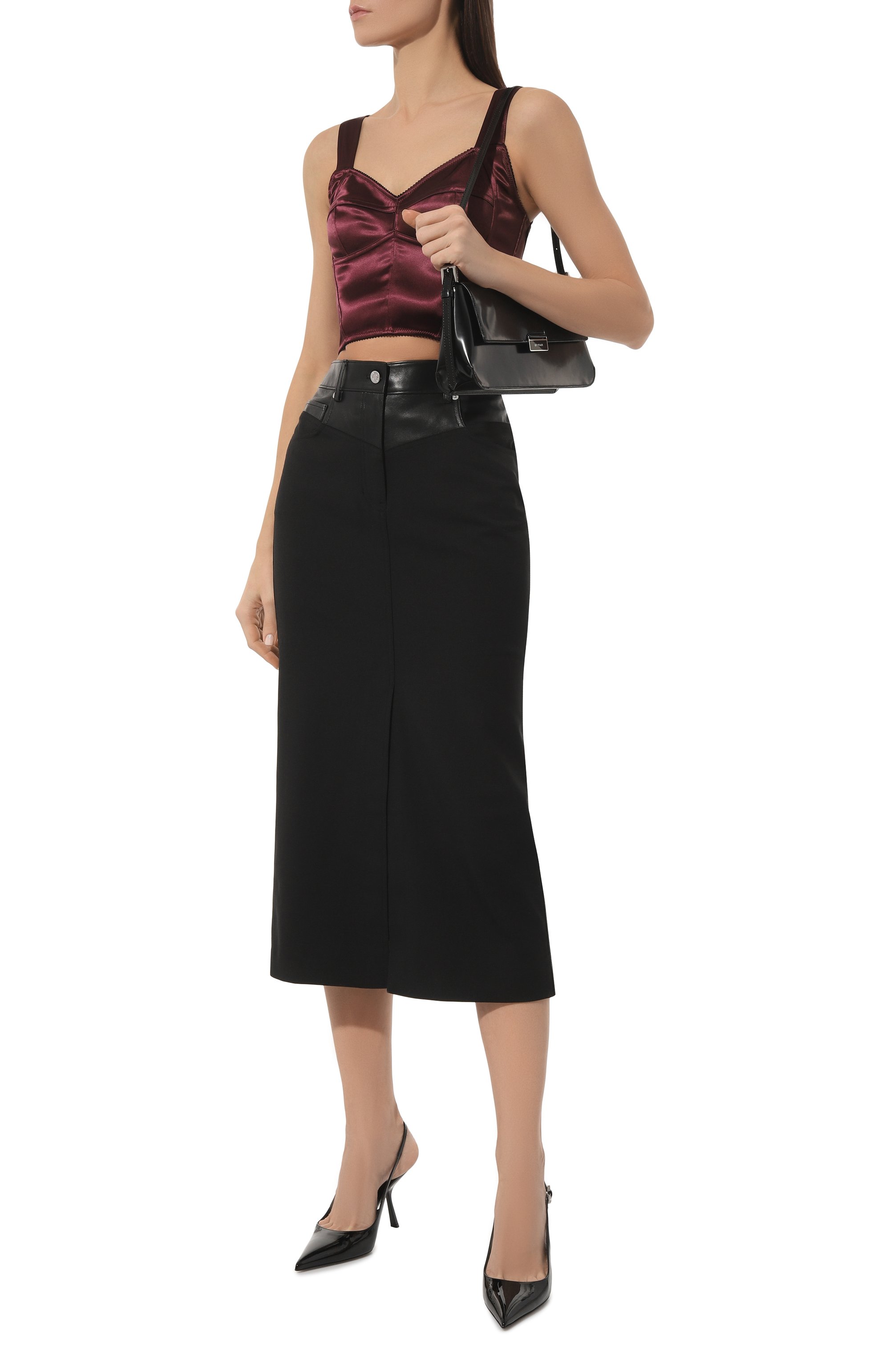 Атласный топ DOLCE & GABBANA, арт. F7W98T/GDCDC, фото 2