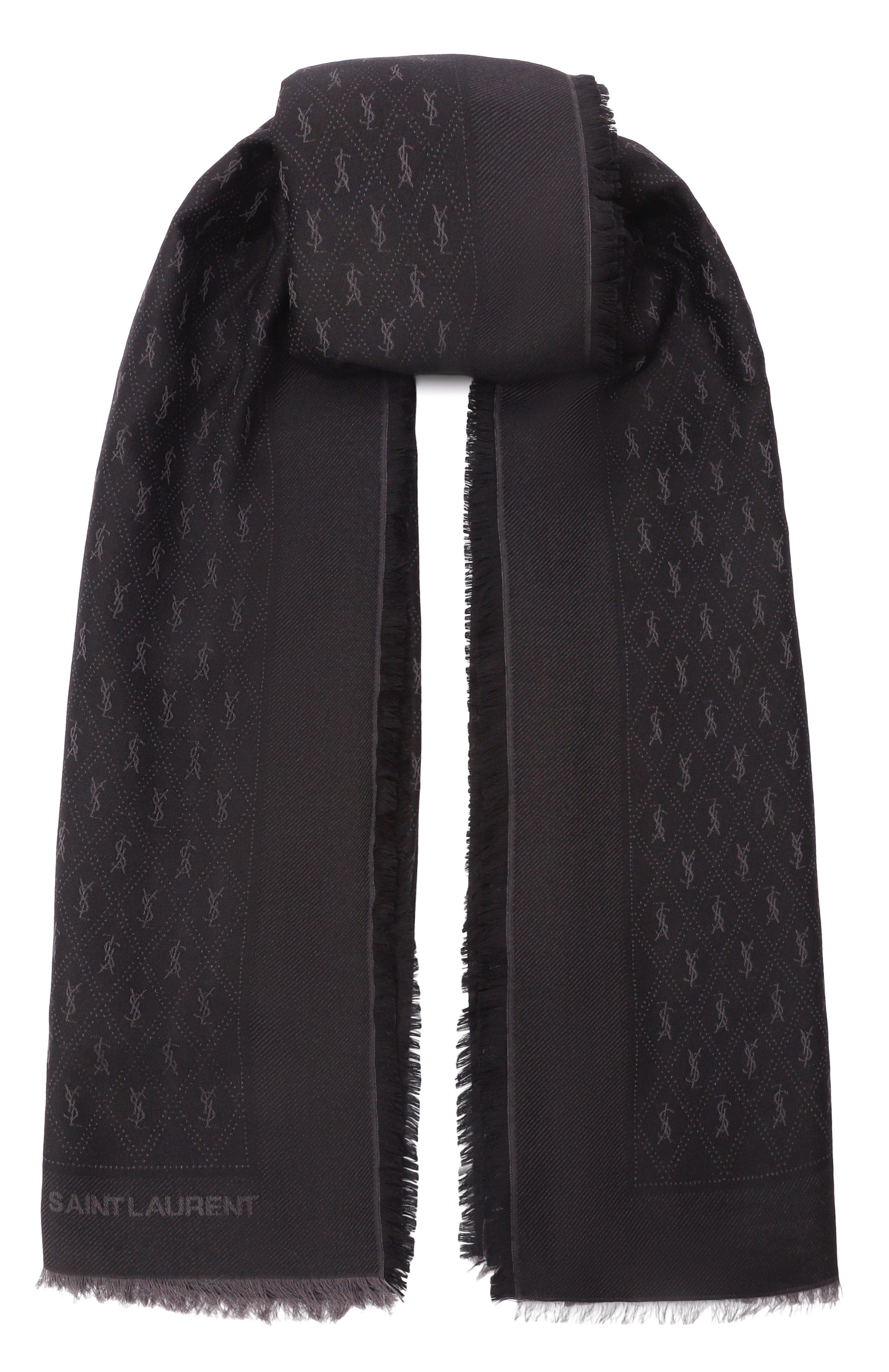 Шарф из шерсти и хлопка SAINT LAURENT, арт. 689147/3YI74, фото 1