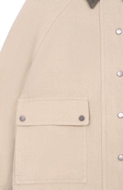 Куртка из хлопка и льна BRUNELLO CUCINELLI бежевого цвета по цене 169000 руб., арт. BL5950607B, фото 3 Куртка из хлопка и льна BRUNELLO CUCINELLI, арт. BL5950607B, фото 3