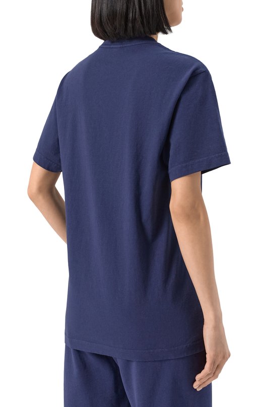 Хлопковая футболка Sporty and Rich T0043612241BL106 Синий  T0043612241BL106 Фото 4