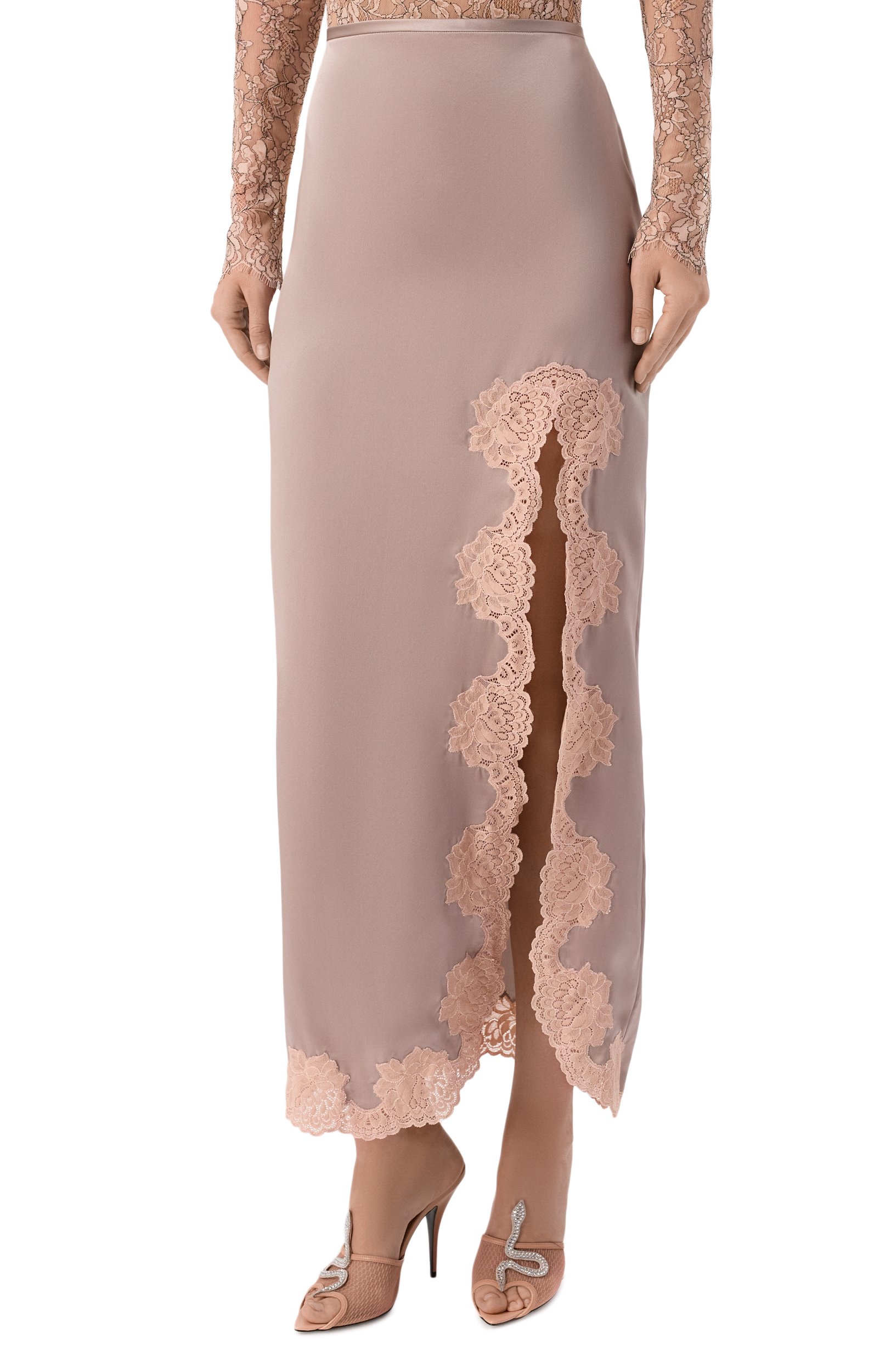 Атласная юбка VALENTINO, арт. 9B0RAFQ0/8M6, фото 3