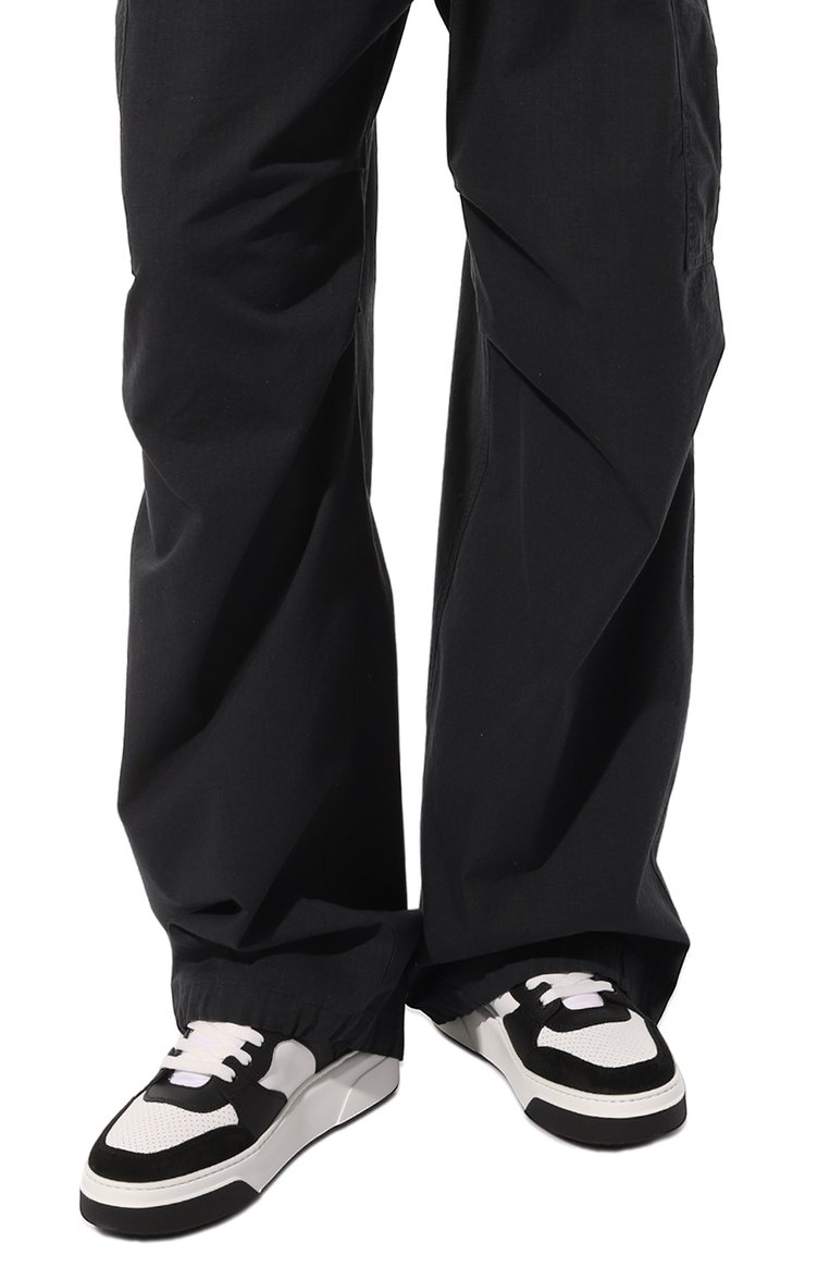 Мужские кожаные кеды bumper DSQUARED2 белого цвета, арт. SNM0298 01504841 | Фото 3 (Подошва: Массивная; Материал внутренний: Натуральная кожа, Текстиль; Стили: Классический; Материал утеплителя: Без утеплителя; Материал внешний: Натуральная кожа; Кросс-КТ: Низкие; Автоматизация состава: Проставлено; Автоматизация ТО: Проставлено)