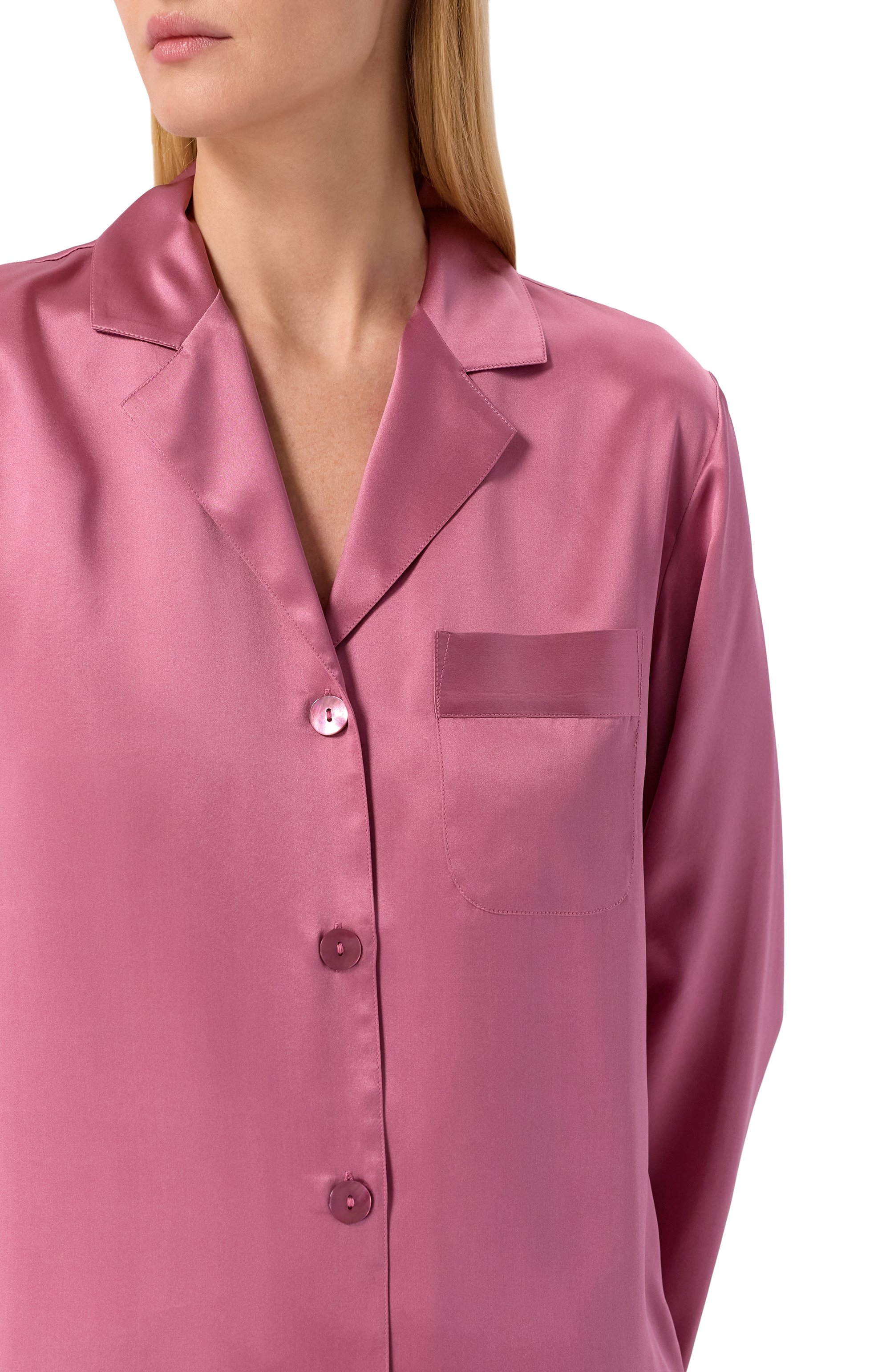 Шелковая пижама LUNA DI SETA розового цвета по цене 60010 руб., арт. VLST08007, фото 7 Шелковая пижама LUNA DI SETA, арт. VLST08007, фото 7