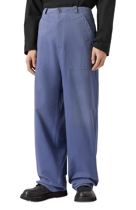 Хлопковые брюки Maison Margiela S50LA0244/M35796 Синий  S50LA0244/M35796 Фото 3