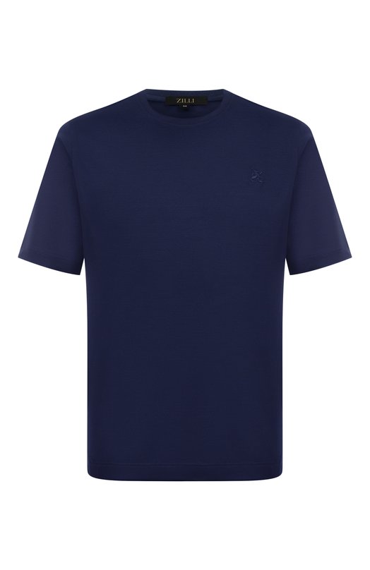 Хлопковая футболка Zilli TSR02AM0100VZLE00 Синий TSR02AM0100VZLE00